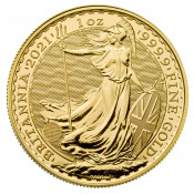 2021 Britannia 1oz Gold Coin Reverse